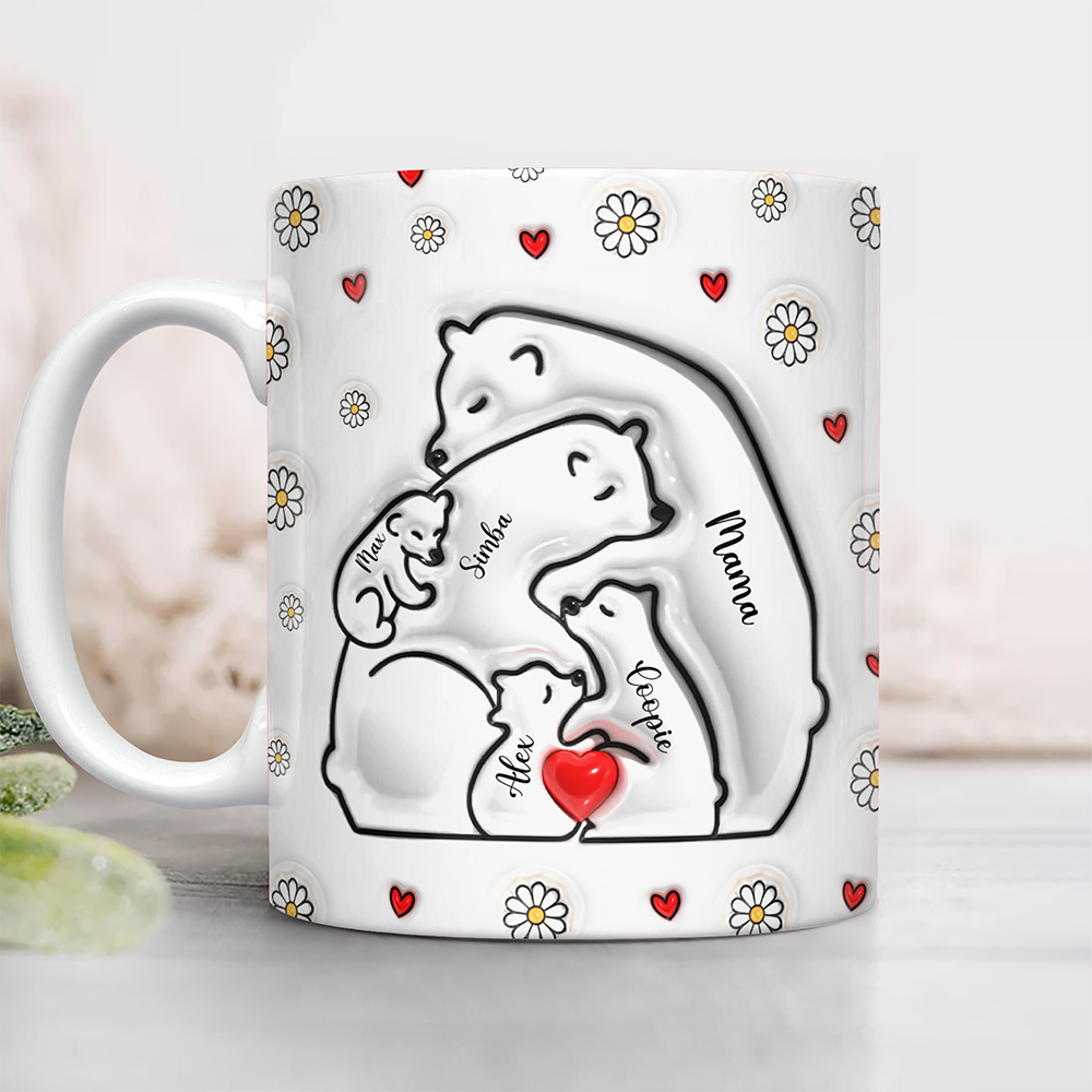 Personalized Mama Bear With Kid 3D Effect Mug Gift For Mother's Day TH10 169215