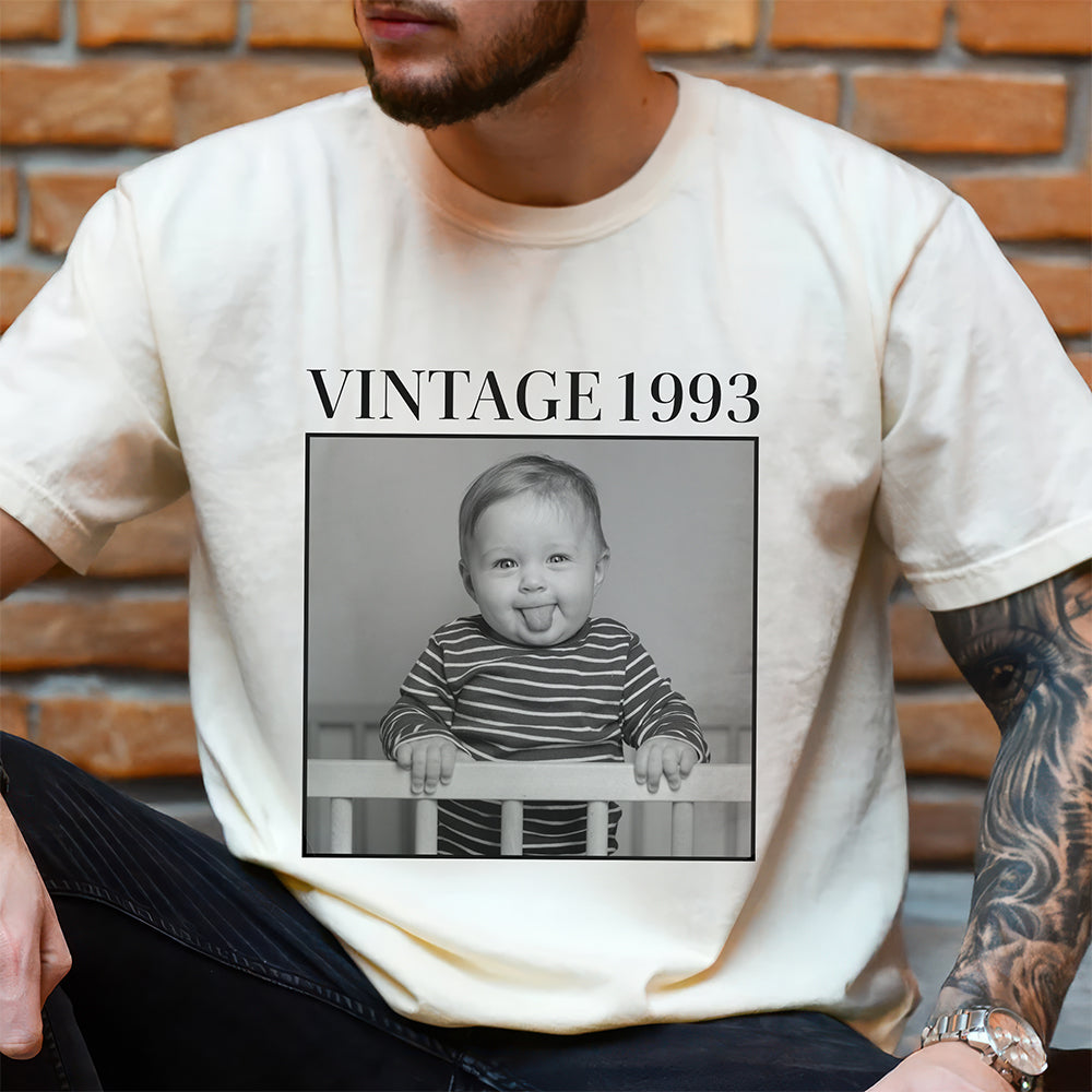Custom Photo and Year Birthday Vintage Comfort Shirt HA75 897270