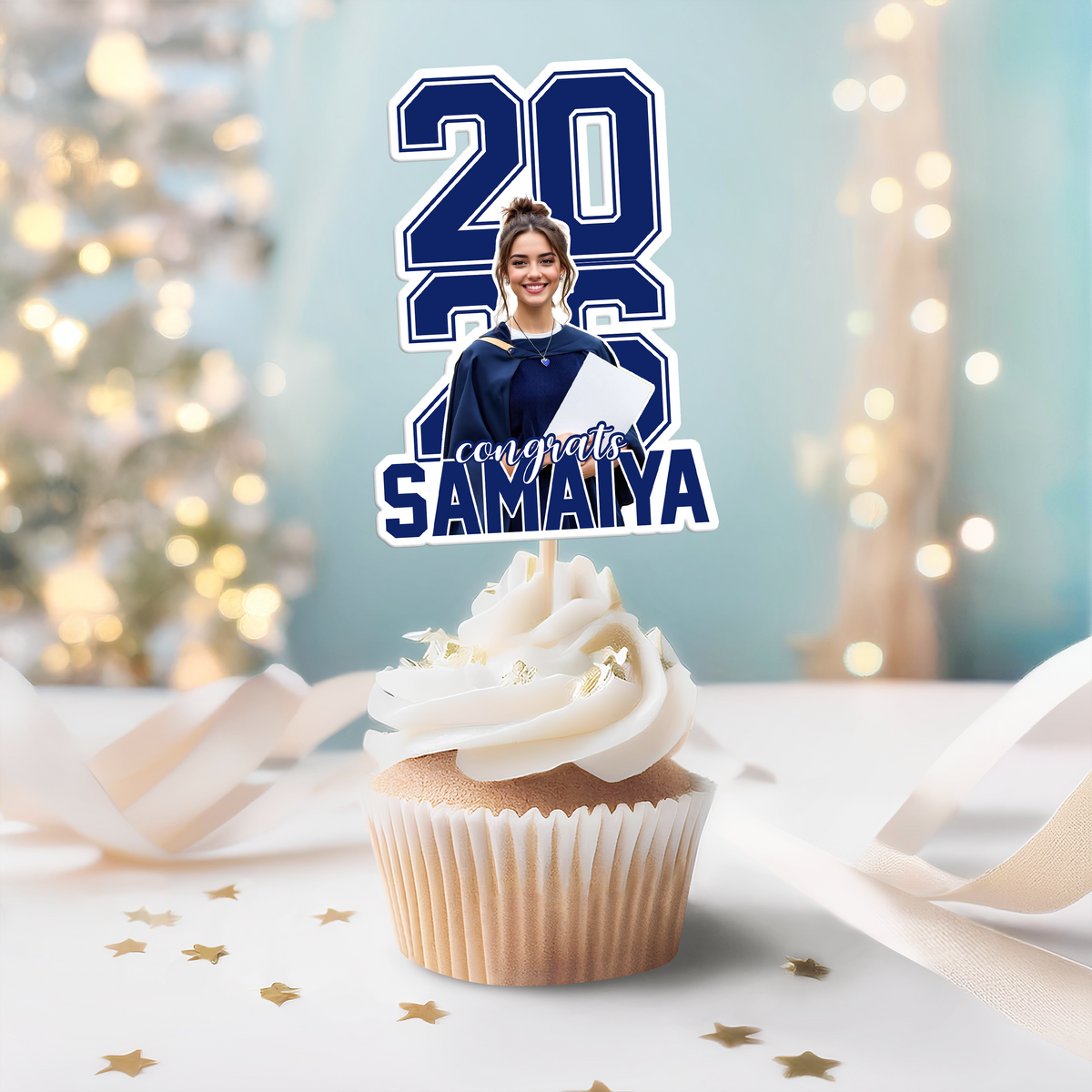 Custom Photo Class Of 2026 Graduation Cupcake Toppers HA75 920050