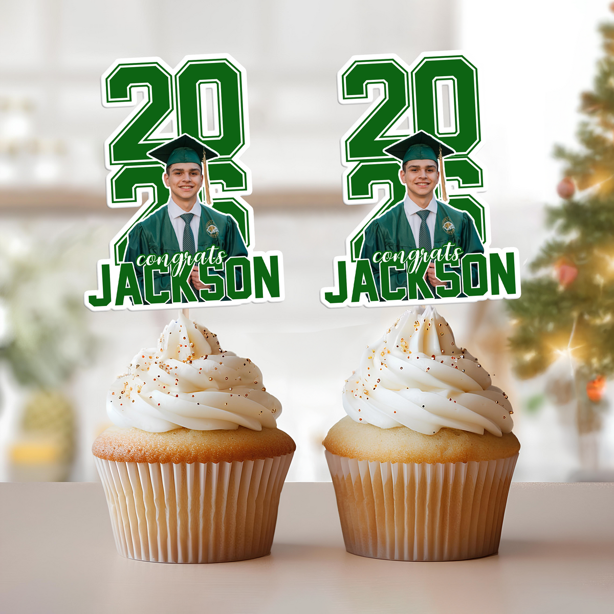 Custom Photo Class Of 2026 Graduation Cupcake Toppers HA75 920050