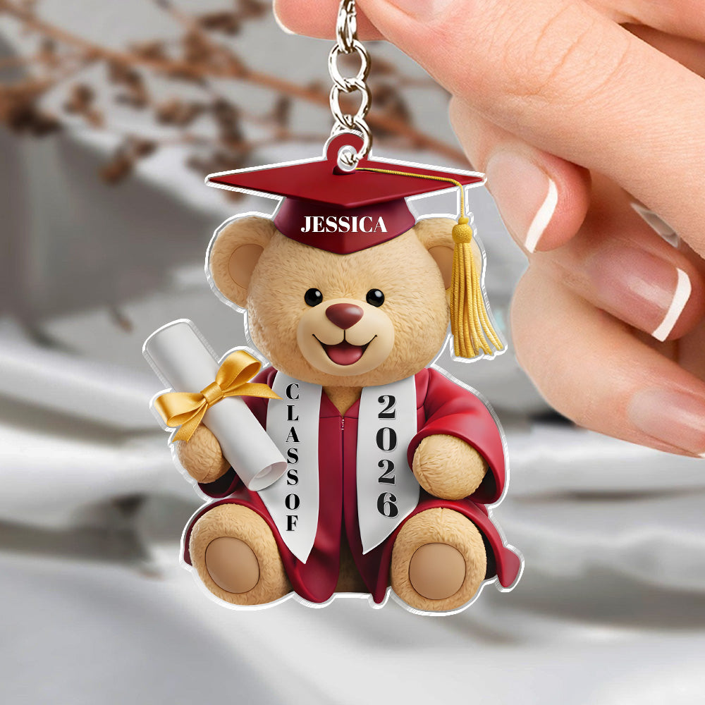 Personalized Graduation Teddy Bear For Graduation's Day Acrylic Keychain TH10 169173
