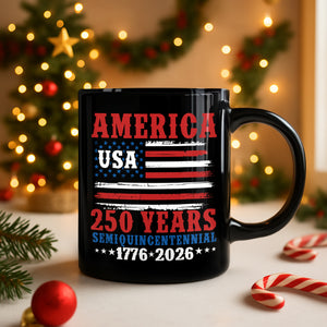 America 250 Years Semiquincentennial Black Mug TH10 894669