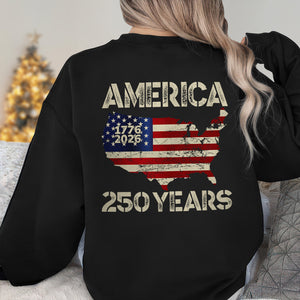 250 Years America Anniversary 250th Independence Day Back Side Dark Shirt HA75 897352