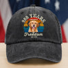 Custom Dog Photo 250 Years of Freedom EST. 1776 Washed Denim Baseball Cap LM32 895329
