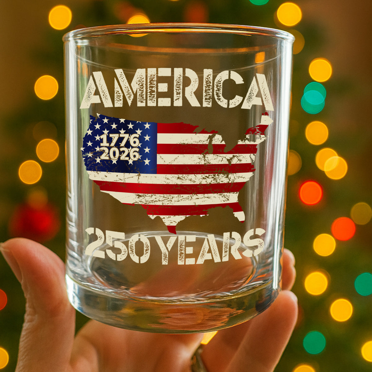 250 Years America Anniversary 250th Independence Day Whiskey Glass HA75 897356