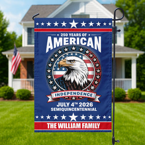 250 Years of America Anniversary Independence Day 2026 Custom Family Name Garden Flag CH07 896970