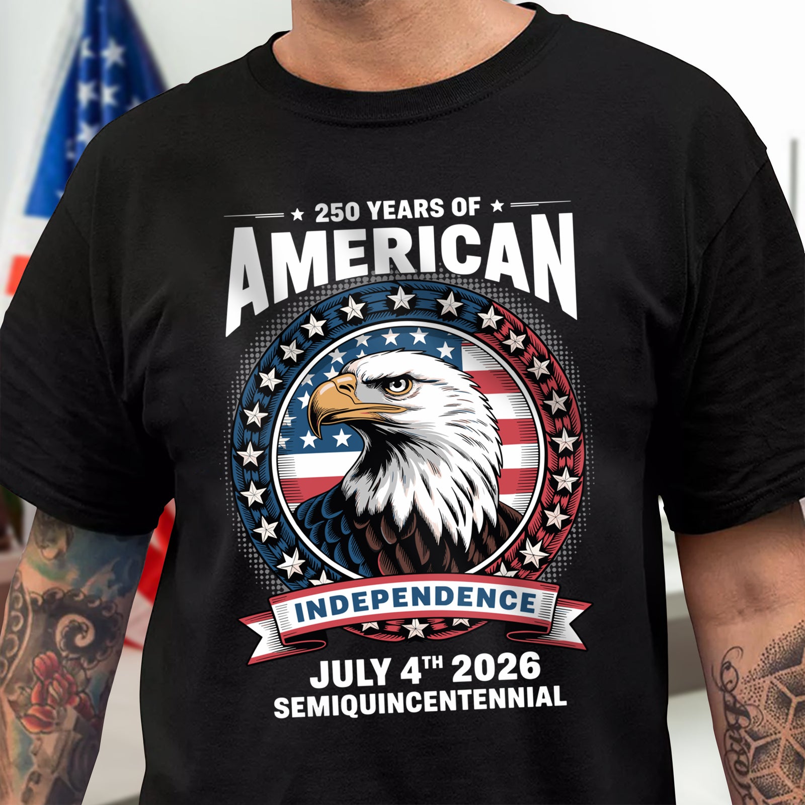 250 Years of America Anniversary Independence Day 2026 Dark Shirt CH07 896698