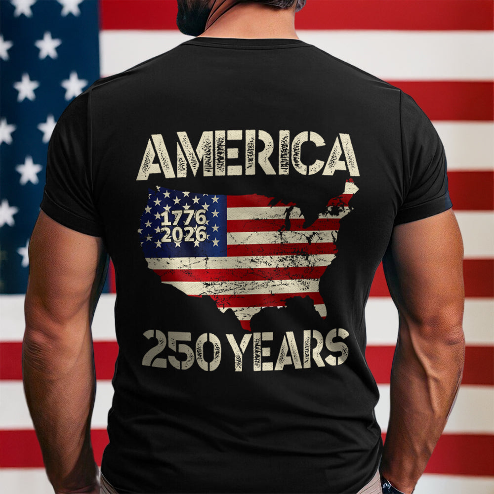 250 Years America Anniversary 250th Independence Day Back Side Dark Shirt HA75 897352