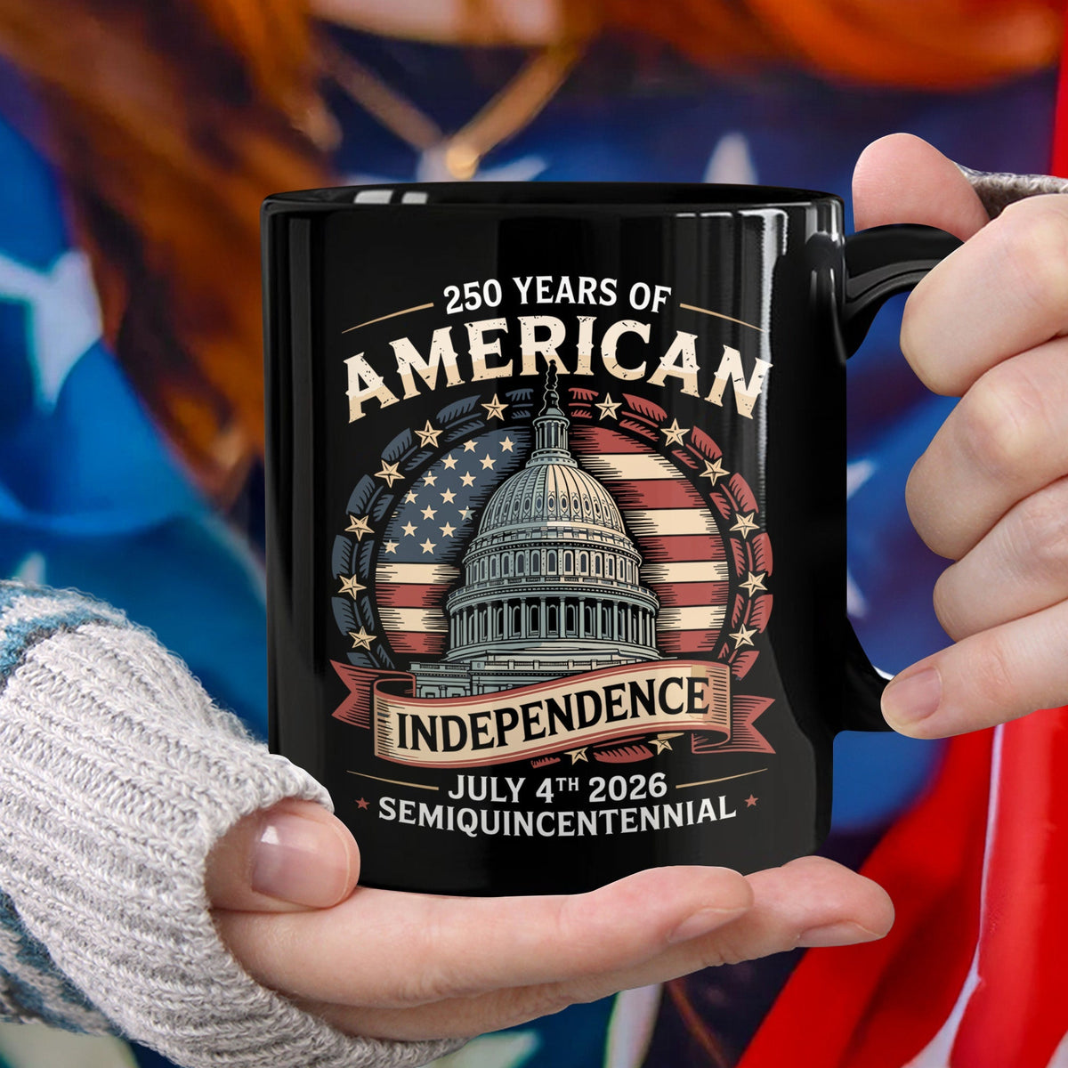 250 Years Of America Black Mug TH10 894655