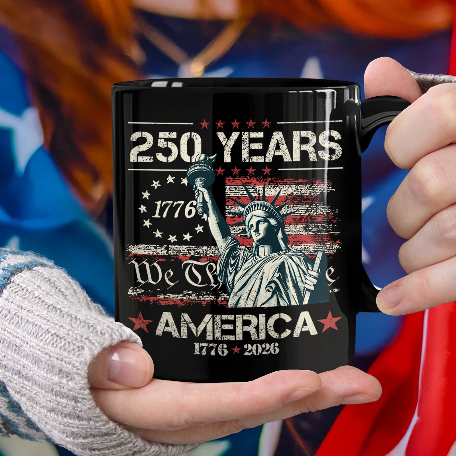 Celebrate Our America 250th Anniversary We The People Black Mug CH07 896714