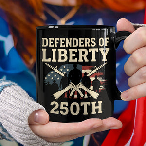 Defenders Of Liberty 250th Anniversary USA Black Mug HA75 897296