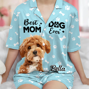 Custom Photo Best Dog Cat Dad Mom Ever For Pet Lover Short Pajamas TH10 894135