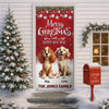 Custom 3D Cute Dog Merry Christmas and Happy New Years Door Cover LM32 897135