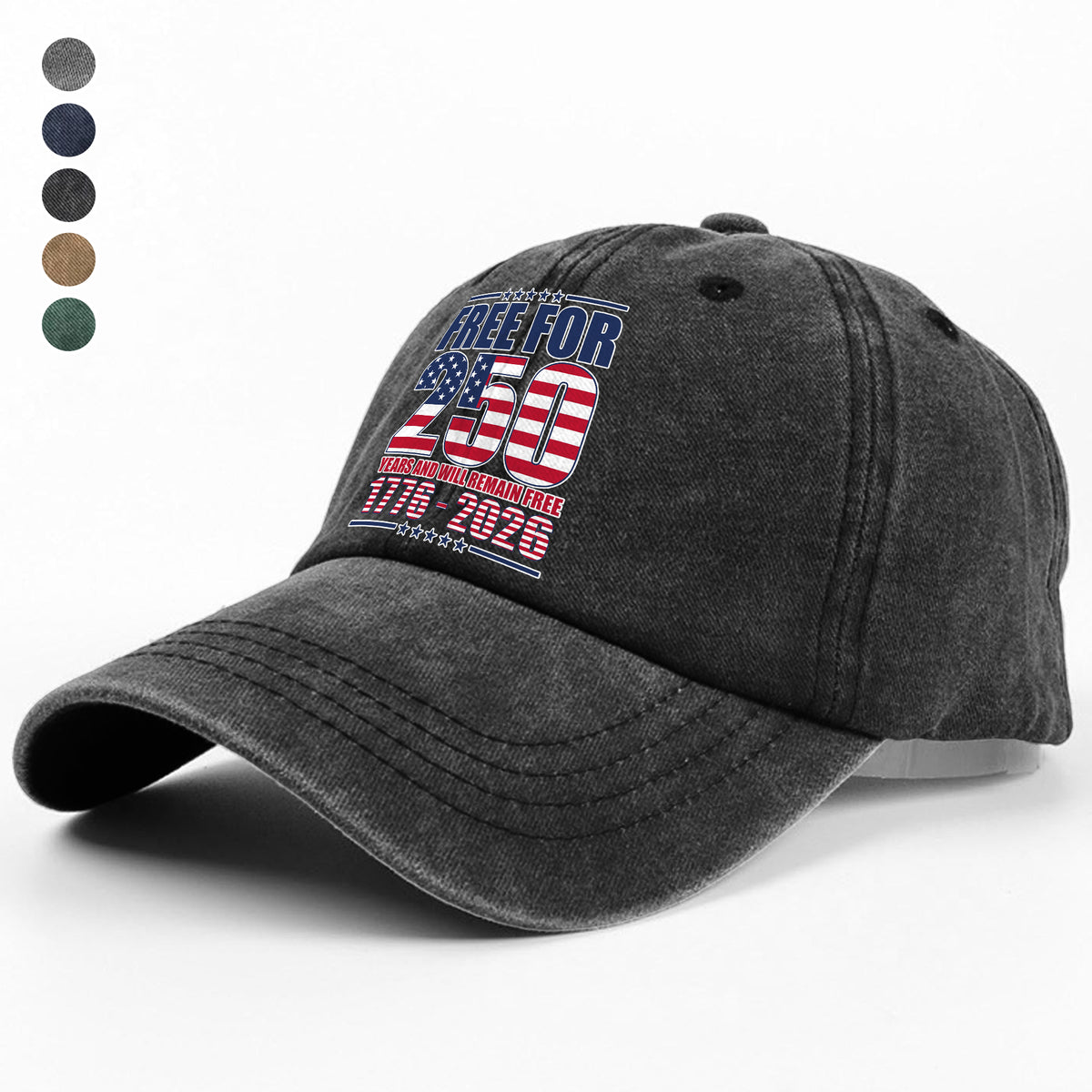 Free For America 250 Years Washed Denim Baseball Cap TH10 894593
