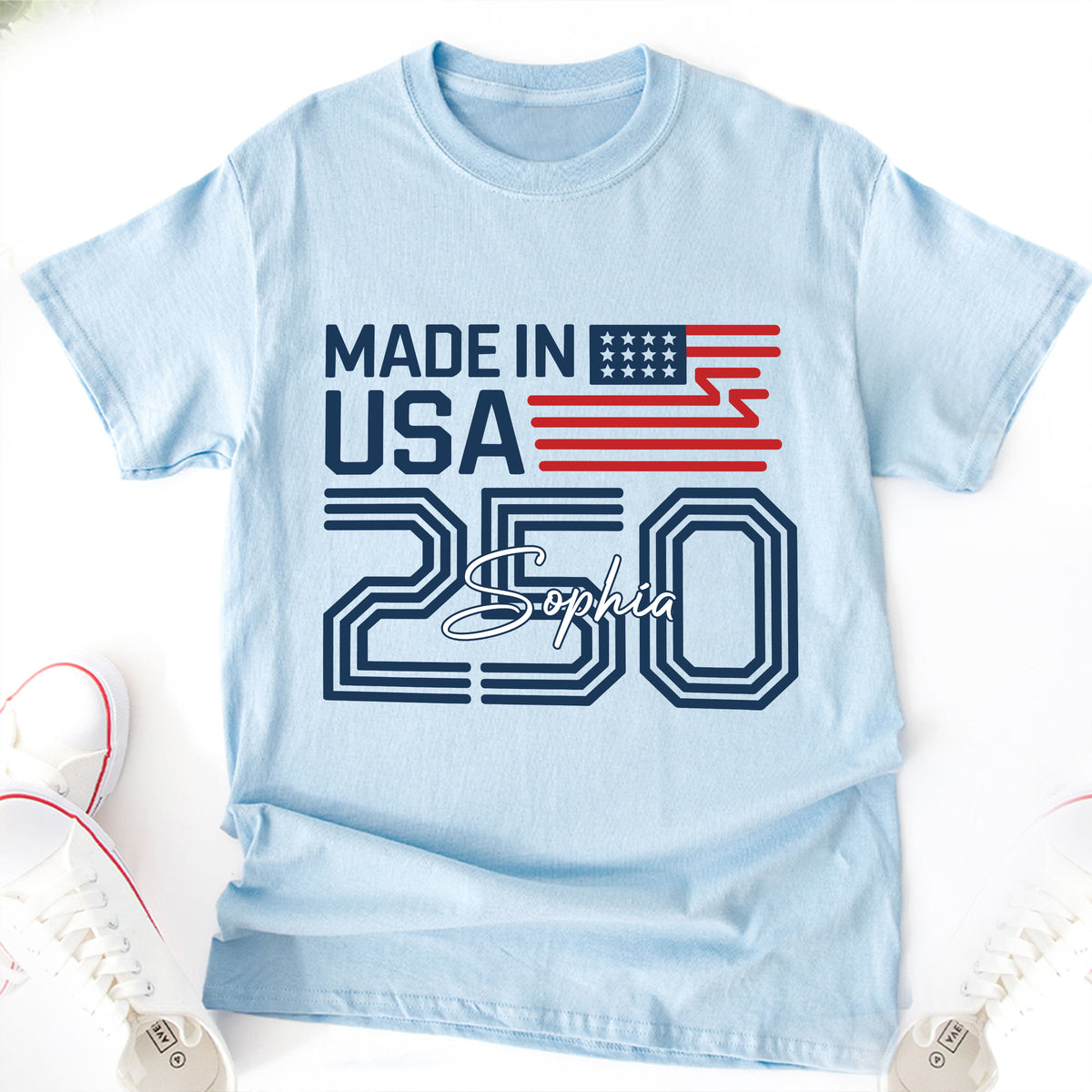 Custom Name Made In USA 250 Years Anniversary 1776-2026 White Shirt LM32 897939