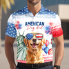 Personalized America Dog Dad Polo Shirt LM32 899113