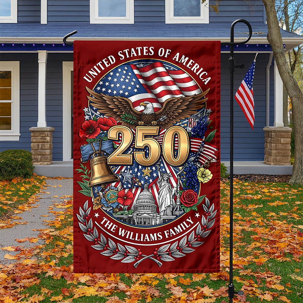 Custom Family Name United States Of America Statue Of Liberty 250th Anniversary Garden Flag LM32 669293