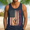 Best Dog Dad Ever Upload Photo Dog US Flag Tanktop HA75 921574