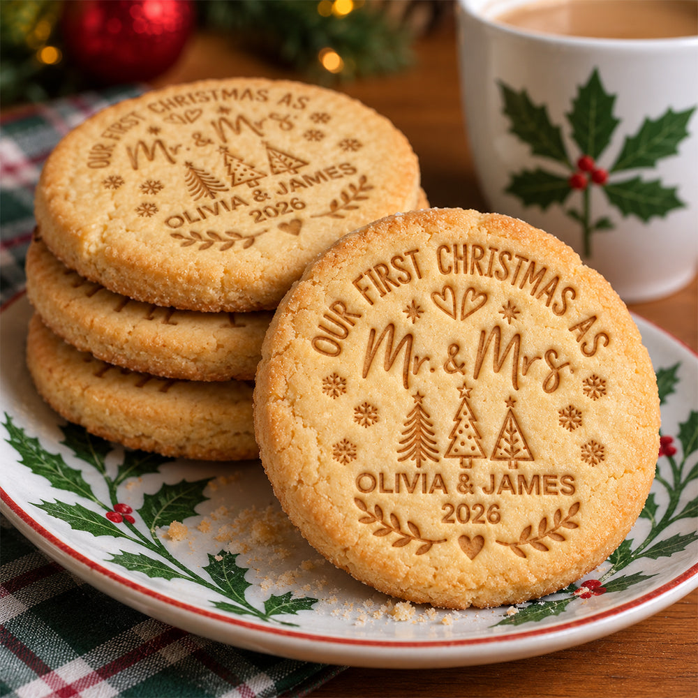 Personalized Our First Christmas As Mr And Mrs Cookie Stamp HA75 922220