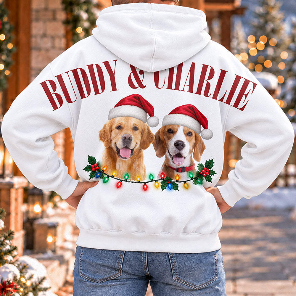 Custom Dog Cat Photo Christmas Shoulder To Shoulder Sweatshirt Gift For Pet Lovers TH10 171409