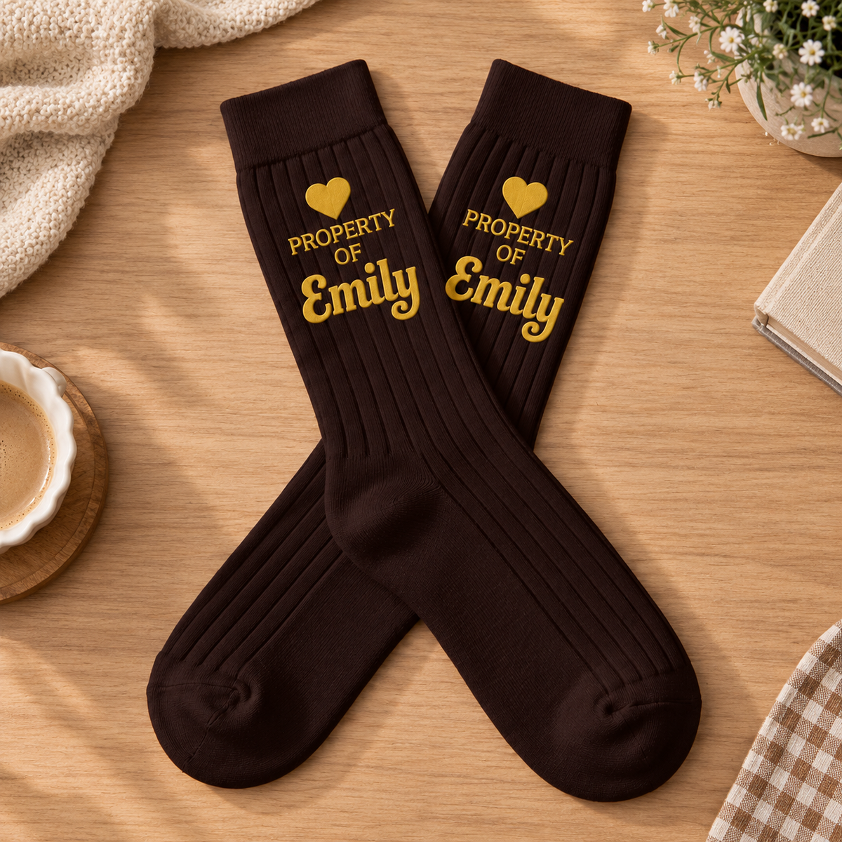 Personalized Property Of Wife Embroidered Socks Couple Gift HO82 903830