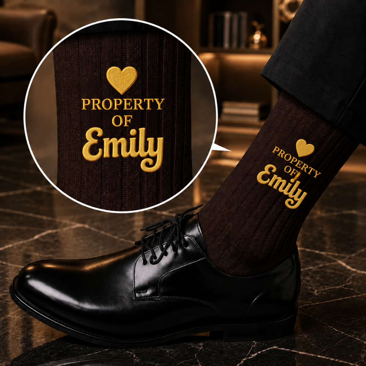 Personalized Property Of Wife Embroidered Socks Couple Gift HO82 903830