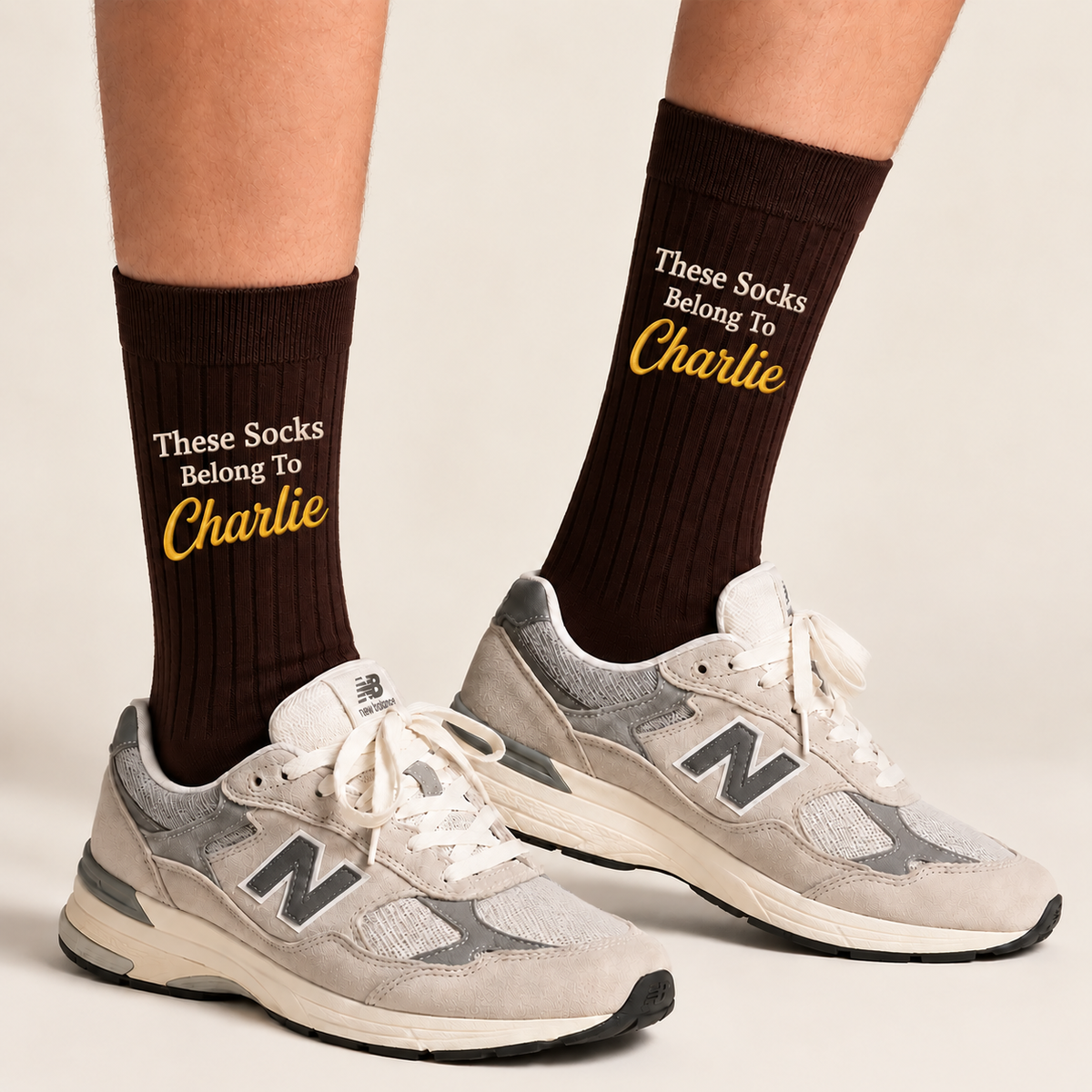 Personalized These Socks Belong To Me Embroidered Socks Couple Gift HO82 903832