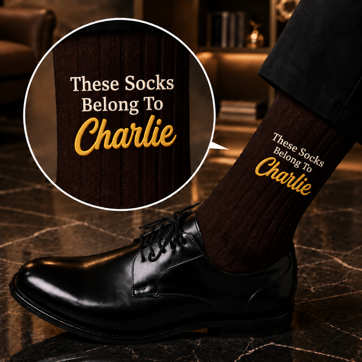 Personalized These Socks Belong To Me Embroidered Socks Couple Gift HO82 903832