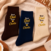 Personalized Name Best Dad Ever Embroidered Socks - Gift For Dad, Grandpa HO82 903842