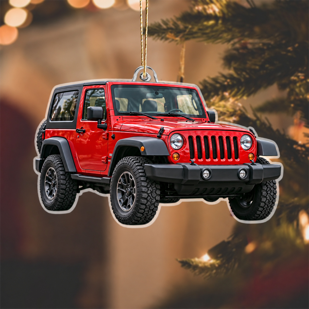 Custom Photo Jeep Car Acrylic Ornament For Christmas TH10 171281