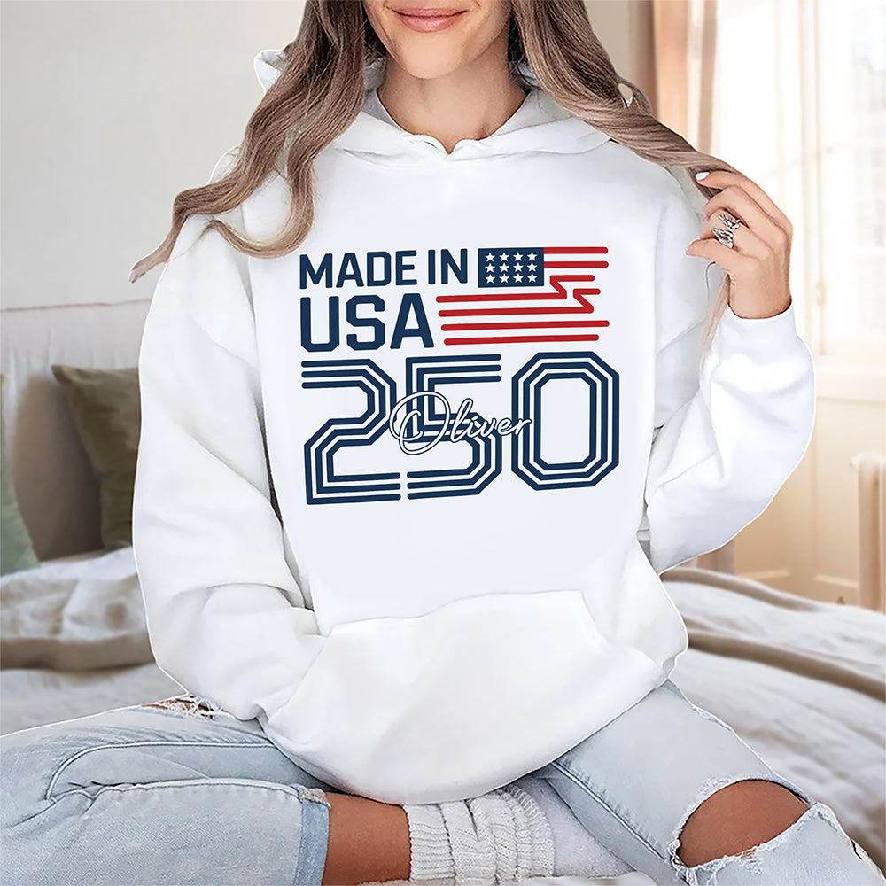 Custom Name Made In USA 250 Years Anniversary 1776-2026 White Shirt LM32 897939