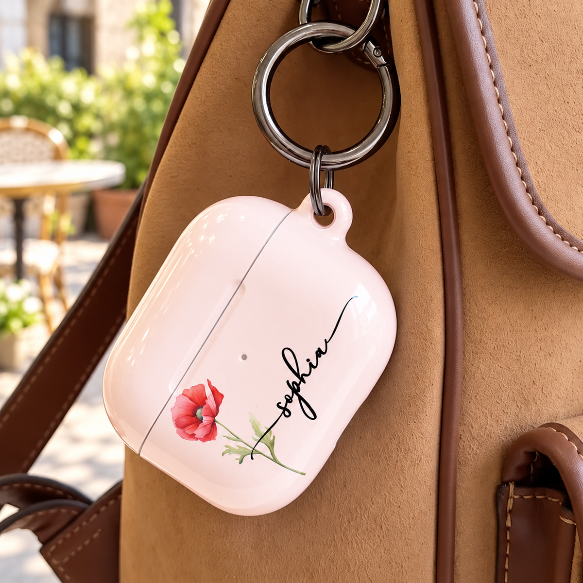 Custom Name And Flower Month Protective Case For Airpods TH10 171527