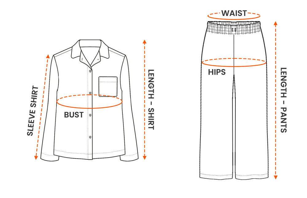 Pajamas Size Guide