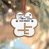 Personalized A House Is Not A Home Without Paw Prints Wooden Ornament LM32 895967