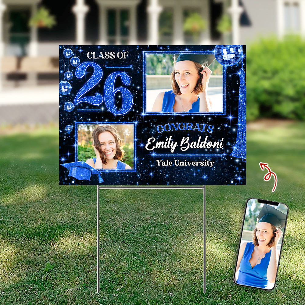 Custom Photo Graduation Class of 2026 Yard Sign Personalized Party Decor HO82 901716
