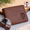 Custom Portrait With Name Engraved Leather Wallet Gift For Husband, Boyfriend CH07 910296