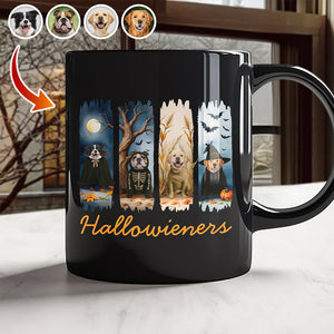 Custom Dog Photo Hallowieners Black Mug For Halloween TH10 896123