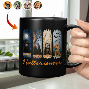 Custom Dog Photo Hallowieners Black Mug For Halloween TH10 896123