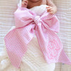 Personalized Embroidered Baby Name Monogram Newborn Bow Sash LM32 669905