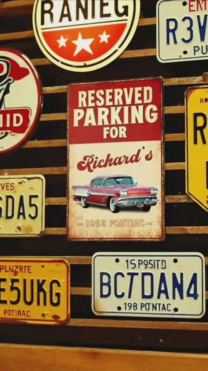 Custom Photo Reserved Parking For Car Metal Sign N304 888569