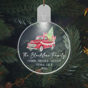 Custom Family Name Christmas Led Acrylic Ornament HO82 893256