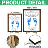 Personalized Footprints Sign 2-Layered Wooden Plaque With Stand, Happy Mother's Day TH10 169009