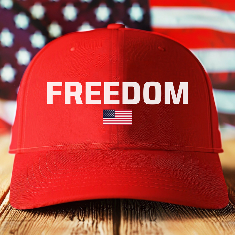 Red Charlie Kirk Freedom Printed Vintage 2D Baseball Cap |  Charlie Kirk Red Hat | We Wear Red Charlie Kirk Birthday October 14 | Red Freedom Hat TH10 896367