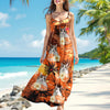 Custom Photo Dog Cat Tropical Hawaiian Aloha V-Neck Maxi Dress Summer Vacation Gift HA75 892508