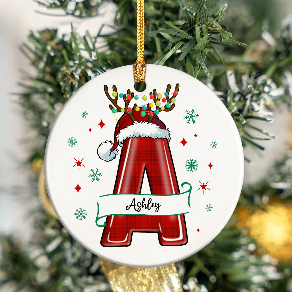 Custom Alphabet And Name Christmas Ceramic Ornament TH10 891407