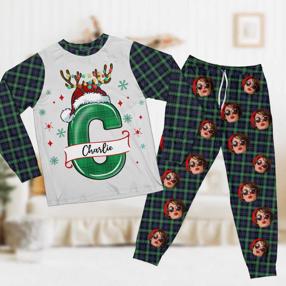 Custom Photo And Name With Flannel Design Christmas Sleepwear TH10 891511