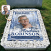 Custom Photo Forever In Our Hearts Memorial Grave Blanket LM32 897517