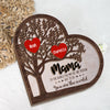 Personalized Family Tree Heart To The World You May Be One Person 2-Layered Wooden Plaque CH07 910774