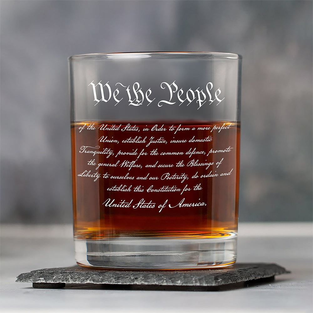 We The People Sympathy Quote For 250 Years of Freedom Whiskey Glass LM32 895483