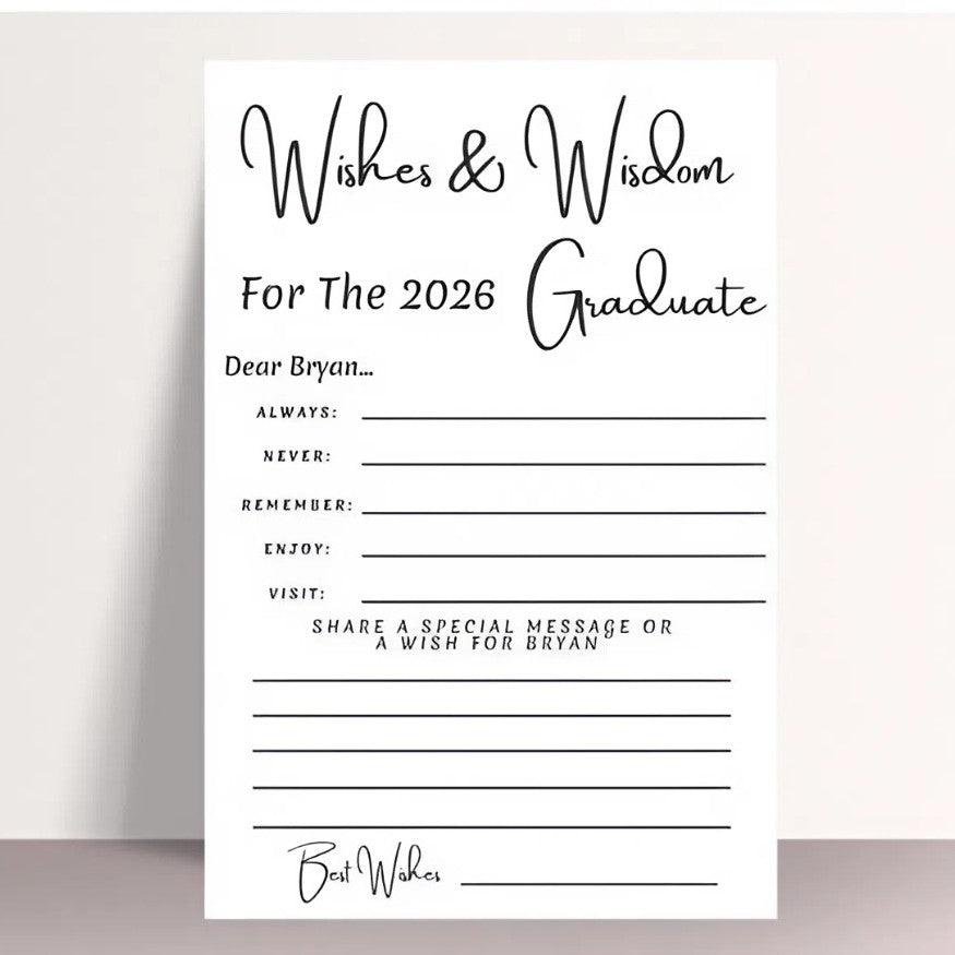 Set of 12 Graduation Wishes and Advice Card for Graduation Party - Graduation gift HA75 921240